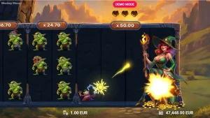 Monyet pemberani dalam petualangan dungeon di Monkey Money