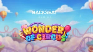 Tampilan visual slot Wonder of Circus dengan tema sirkus neon
