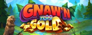 Tampilan visual karakter beaver dalam permainan slot Gnaw’n Gold